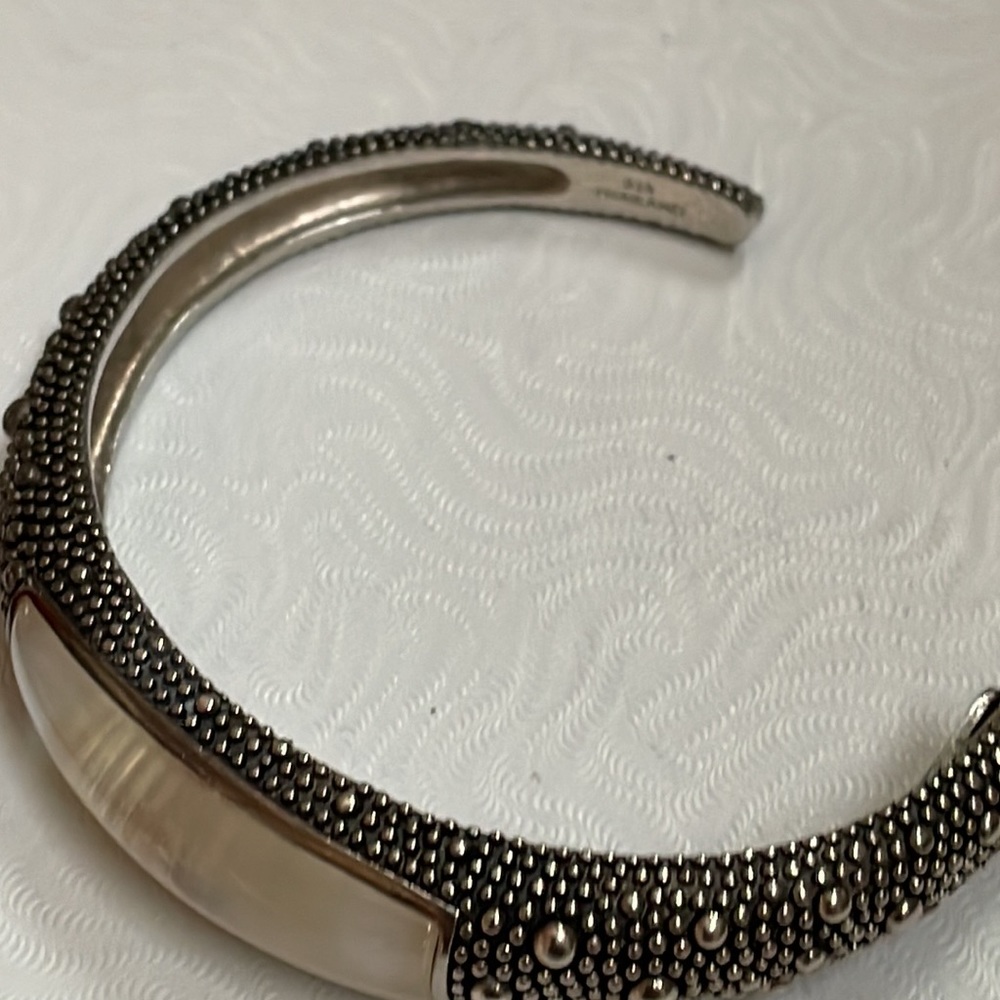 Michael Dawkins Starry Night Moonstone Sterling Cuff - Picture 7 of 13